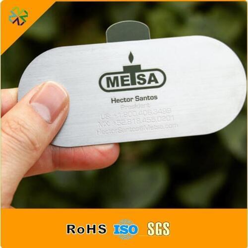 Brushed or Eteched Metal VIP stainless steel Cards