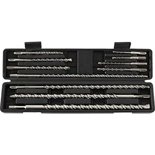 11Pcs Long Masonry Drill Bits Set for Rotary Hammer Drilling Concrete Brick Twist Head SDS Plus Shank