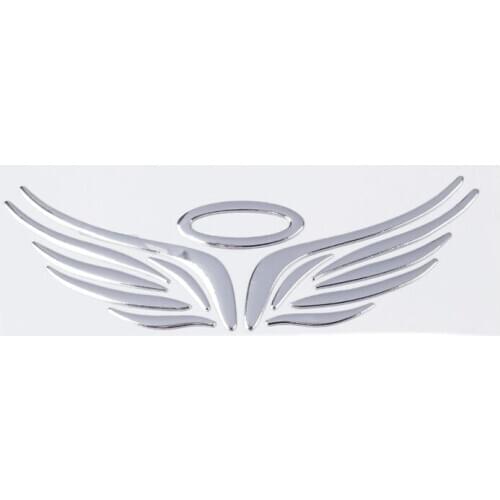 NEW-3D Chrome Angel Wing Sticker Decal Auto Car Emblem Decal Decoration