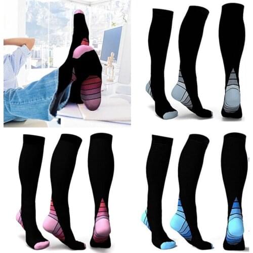 Men Sport Socks Compression Socks Breathable Travel Activities Fit For Nurses Shin Splints Flight Travel Socks 1 Pair