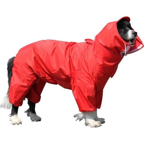 New Large Dog Raincoat Rain Jacket Jumpsuit Waterproof Pet Coat Clothes Rainwear For Pet Big Husky Small Medium Puppy Dogs