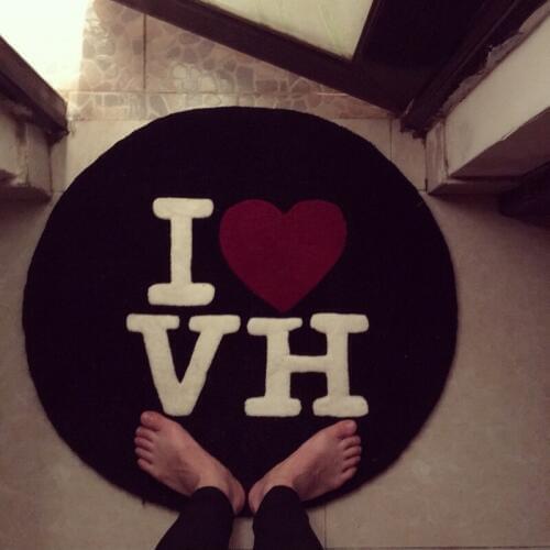 Personalized custom new trend carpet round doormat bedroom bedside computer chair i love name acrylic thick rug gift tapetes