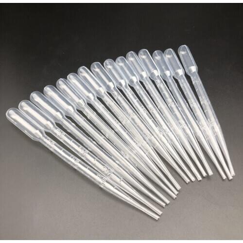 100pcs lab 0.2ml 0.5ml 1ml 2ml 3ml plastic transfering dropper pasteur pipette for school experiment beauty care DIY