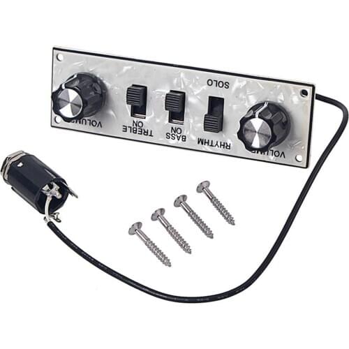 Wired Alloy Control Line Plate with Knobs Violin Bass Guitar Replacement Parts