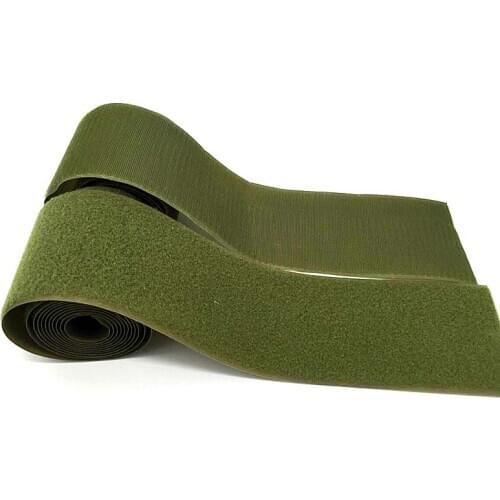 10CM Width Velcros no Adhesive Hook Loop Fastener Tape Sewing Magic Tape Sticker Velcroing Strap Couture Strip Clothing Olive