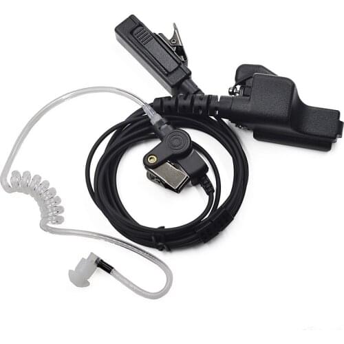 Covert Earpiece Acoustic Tube Headset PTT Accessories for Motorola Radio HT1000 XTS2500 XTS3000 XTS2500 XTS5000 Walkie Talkie