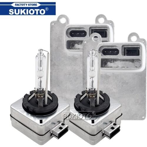 SUKIOTO AC 55W D1S Car Light Xenon Ballast Kit 6000K 4300K 5000K 8000K D3S HID Xenon Bulb D1R D3R OEM Headlight Ballast Kit
