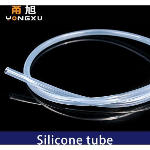 1 Meter Food Grade silicone tube antifreeze environmentally hose pump tube ID2 3 4 5 6 7 8 10 12 14 16 19 25mm transparent VMQ