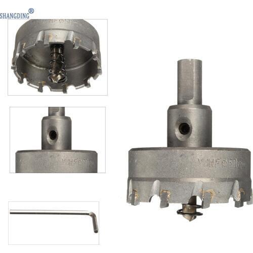 1 Set 48mm Carbide Tip TCT Drill Bit Metal Hole Saw Cutter with Spanner Top Quality Drill Bit Set Cobalt