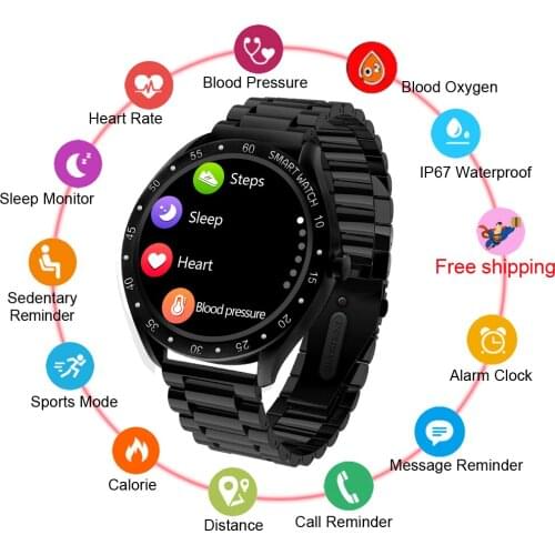 Smart Watch Mens Womens Smartwatch For Xiaomi Apple Android Sport Fitness Sleep Blood Pressure Oxyen GPS Tracker Luxury Wrist