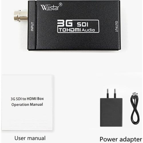 WIISTAR SDI to HDMI Video Audio Converter Adapter ,SDI (HD-SDI/3G-SDI) INPUT HDMI Output