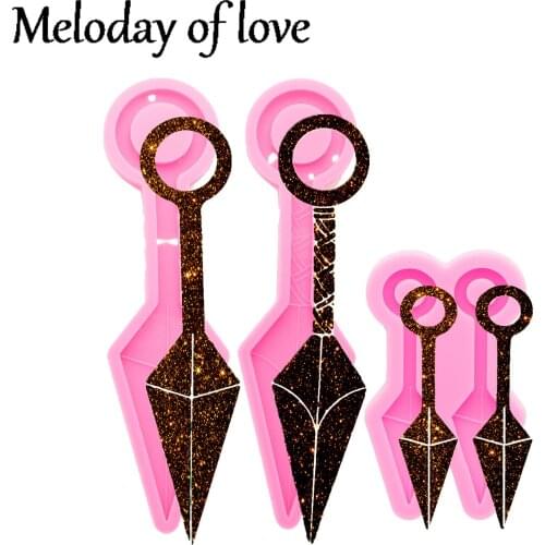 Bright Knife Mold Self Defense Keychain, Resin Crafting Mold,Earring Silicone Mold for Epoxy, Supplies for Jewelry DY0907