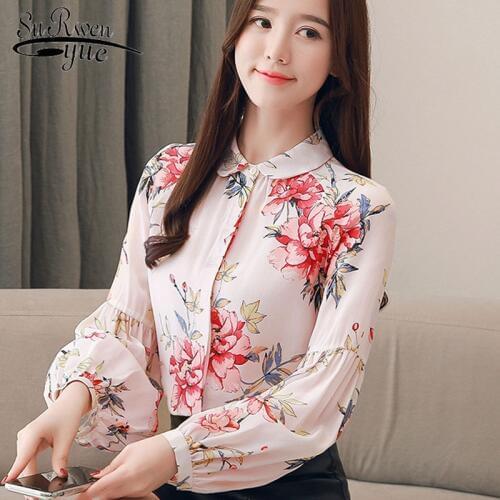 Women Large size 2019 spring fashion elegant long sleeve blouse women tops women blouse shirt office female blouse tops 2827 50