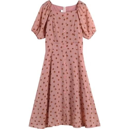 YAGENZ Summer Dress Women Plus size Floral Chiffon Dresses Vestidos Fashion Floral Printed Chiffon Shirt Midi Dress Vestido 697
