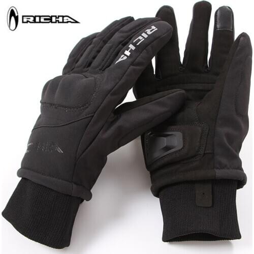 Winter motorcycle riding gloves PC protective shell warm Wearproof racing waterproof knight gloves S M L XL XXL