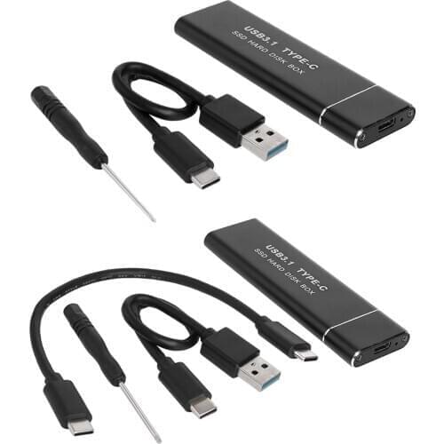 10Gbps M.2 NVME PCIe to USB3.1 GEN2 M Key Mobile SSD Enclosure Adapter 2230/2242/2260/2280 Type-C Solid State Disk Case Box
