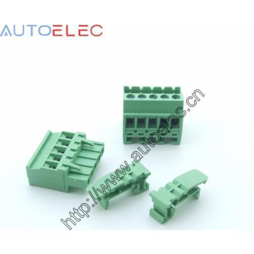 10sets Pitch5.08mm 5P Screw Plug-in Terminal Blocks connector US15mm Din Rail Mounting instead of:MSTBVK 2.5/ 5-G-5.08 - 1788758