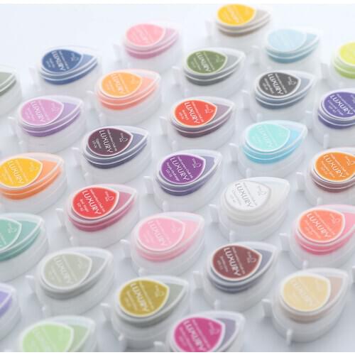 14pcs/pack 40 optional colors Droplets Pigment Ink Pad Inks For DIY scrapbooking Photo Album Decoration