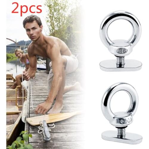 2pcs/set Kayak Track Mount Tie Down Eyelet Multifunctional Anti-rust Kayak Rail Track Screws Track Nuts For Kayak Accessories