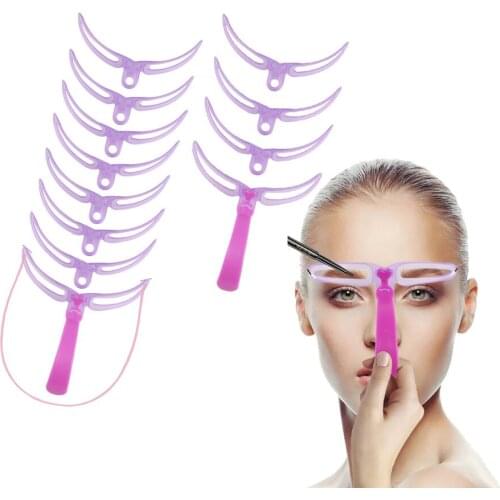 4/8Pcs Reusable Eyebrow Shaping Template Helper Auxiliary Thrush Card Adjustable Stencils Beauty Cosmetic Makeup Tools