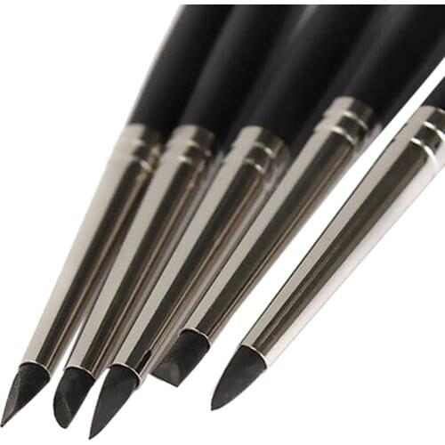 5pcs/set Silicone Brush Pen Icing Cake Decorating Shaping Fondant Shapers Polymer Clay Sculpting Modelling Tool Styling