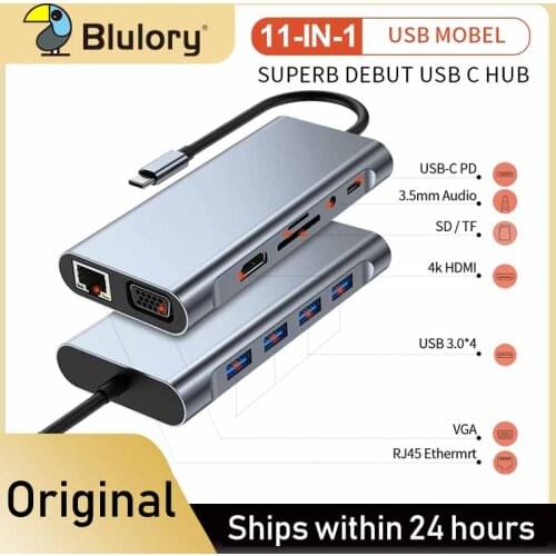 USB HUB C HUB HDMI Adapter 11 in 1 USB C to USB 3.0 Dock for MacBook Pro Accessories USB-C Type C 3.1 Splitter USB C HUB