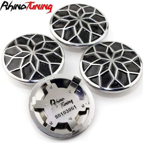 Car Wheel Hub Cover 4pcs 65 mm 56mm Universal Various SizesMetal Clip Zinc Alloy Auto Accessorie Black For Refit