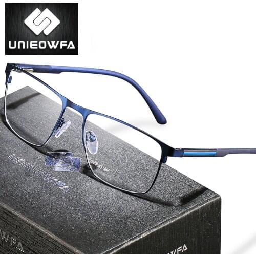 Myopia Optical Glasses Frame Men Custom Prescription Eyeglasses Frame Male Korea Rectangle Stainless Steel Spectacles Frame 2021