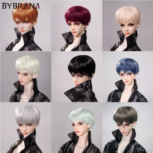 Bybrana Uncle 1/3 1/4 1/6 BJD SD Boy Fake Hair Short Hair Doll Wig