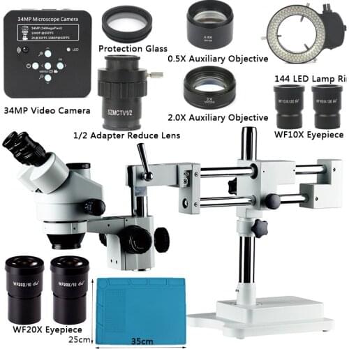 34MP Full HD 1080P 60FPS HDMI Electron Industry Digital Microscope Camera Mobile Phone Repair 3.5X-90X Stereoscopic Microscope