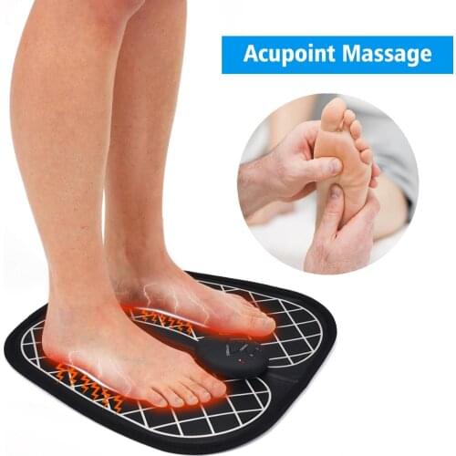 Electric EMS Foot Massager Wireless Feet Body Muscle Stimulator ABS Physiotherapy Acupoint Shiatsu Tens Foot Vibrate Massage Mat