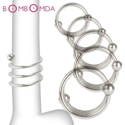 Thread Stainless Steel Penis Ring Sex Toys For Men G spot Stimulator Dick Sleeve Ring Cock Cage Erotic Adult Sex Toys for Men