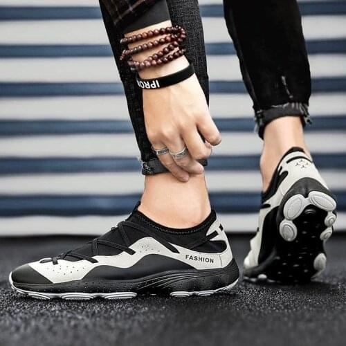 Sport Shoes Men Lazy Sports And Leisure Stretch Flats High Quality Lightweight Air Cushion Outdoor Running Tennis Sneakers Male