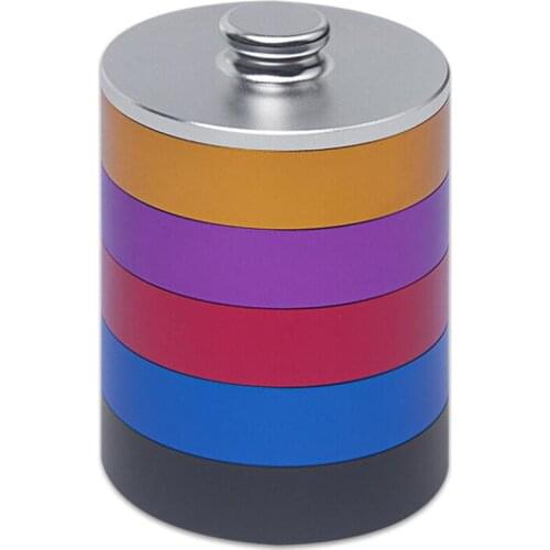 Aluminum Alloy Five-layer Colorful Cylinder Jar, Watch Movement Parts Cleaning Cylinder, 7x10cm Metal Container Cylinder