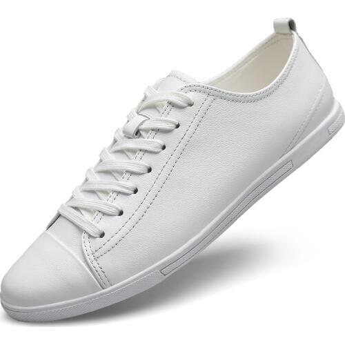 2019 New Spring Genuine Leather Breathable Loafers Men Casual Shoes Big Size British Flats Sneakers Lace-Up Hombres Zapatos