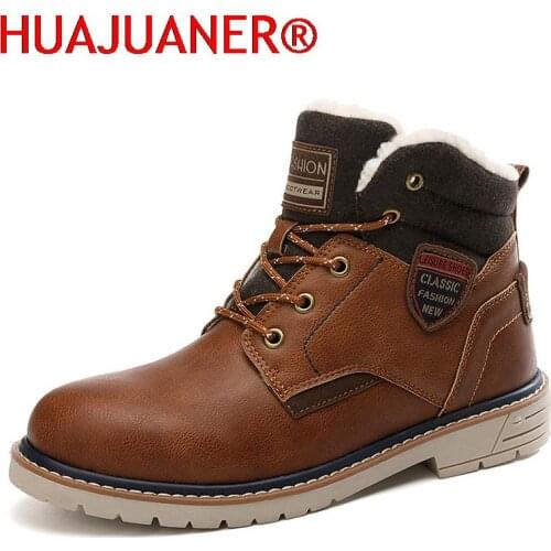 Winter Snow Boots Men Sneakers Genuine Leather Warm Fur Ankle Boots Casual Shoes Mens Military Tactical Work Boots Cowboy Botas