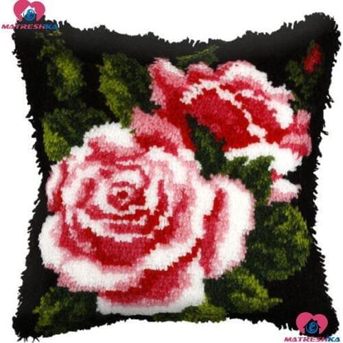 Latch hook canvas latch hook kit pillow latch hook rug kits diy Unfinished embroidery 3d printed canvas cover Diy handmade Yarn