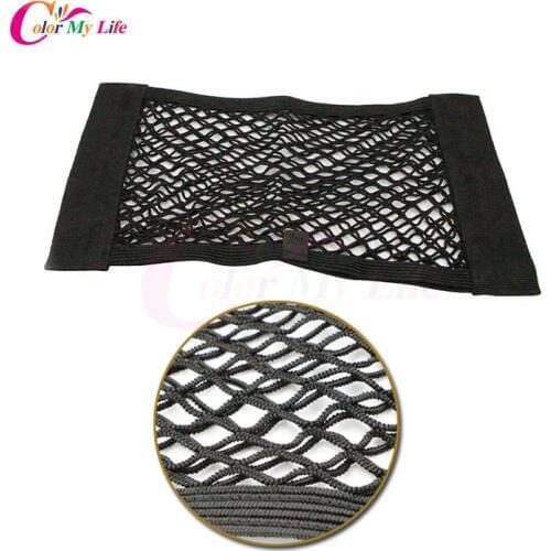 Color My Life Nylon Rear Trunk Seat Net Mesh Storage Bag Pocket Cages for Kia Sportage R Kx5 QL Rio K2 Sorento Ceed Cerato K3