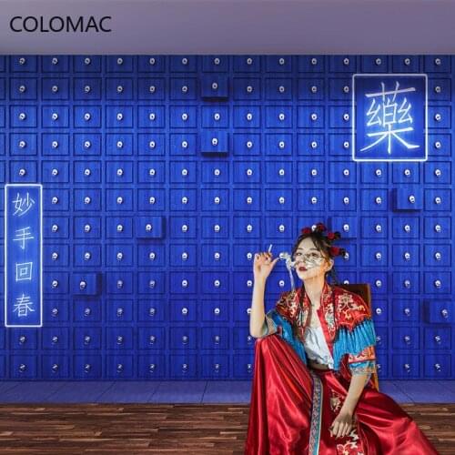 Colomac Custom China-chic Style Wallpaper Hot Pot Restaurant KOL Creative Forbidden City Red Mural Room Decor Drop Shopping