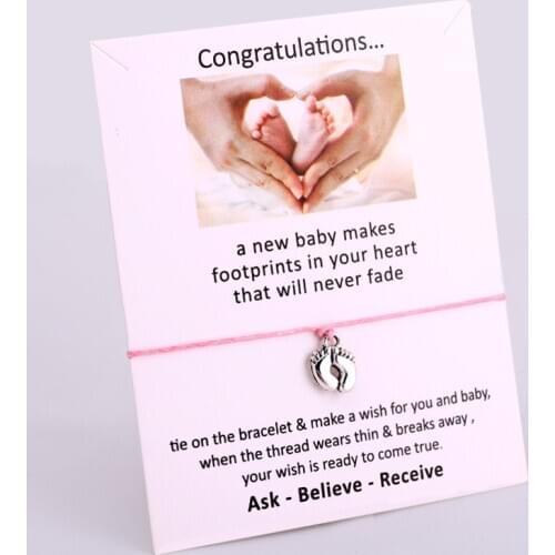 Footprints Baby Feet Foot Charm Bracelets Women Girl Men Unisex Fashion Trendy Jewelry Party Gift Drop Shipping