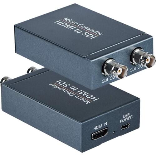 One HDMI in Two SDI Output HDMI to SDI Converter Micro Converter (with Power Supply Adapter Audio Embedder Support HDMI 1.3