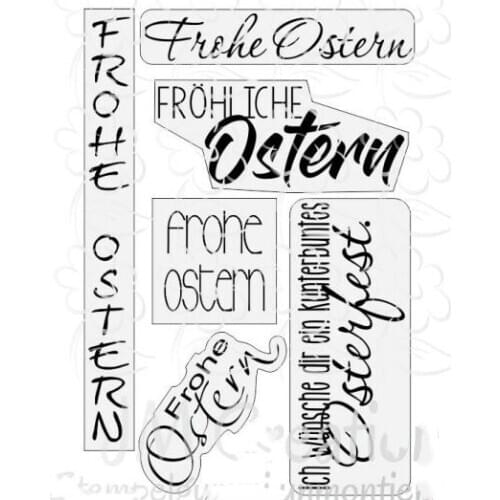 CLEAR STAMP German Easter DIY Scrapbook Card album paper craft silicon rubber roller transparent stamps 154