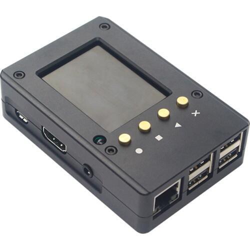 Raspberry Pi 3/4 Model B 2.2 inch/2.4inch TFT LCD Display Module with Aluminum Alloy Case Enclosure Shell