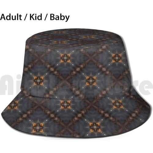 Pattern #45 Sun Hat Foldable UV Protection Modern Soft Pattern Abstract Geometric Shape Elements Shapes Classy Grey