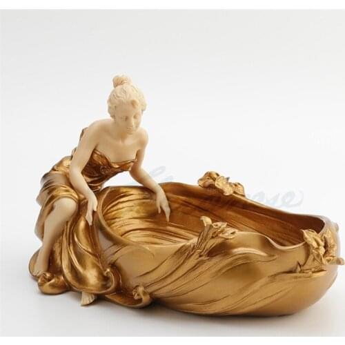 [TML] Female Figure FlowerPot Art Sculpture Creative Woman Statue Resin Craft Home Decoration Accessories model Birthday Gift