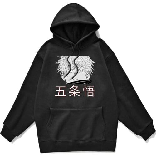 Japan anime Jujutsu Kaisen pullover cartoon Gojo Satoru Hoodie Man Street Korean Male Sweatshirt Oversize Harajuku Mens Hoody