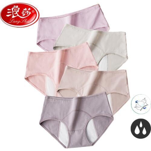 5Pcs/set Leak Proof Menstrual Panties Women Widen Physiological Period Pants Underwear Girls Soft Cotton Briefs Dropshipping