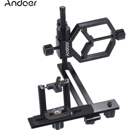 Andoer Universal Metal Telescope Phone Digital Camera Mount Adapter Bracket Smartphone Holder Clip for Monocular for SmartPhone