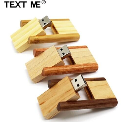 TEXT ME Maple carbonized bamboo LOGO print usb flash drive usb 2.0 4GB 8GB 16GB 32GB 64GB photography gift