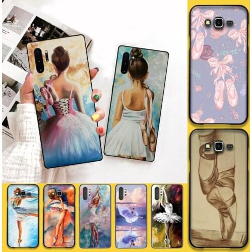 YJZFDYRM Love Ballet Dancer Art Girl Soft Phone Case Capa For Samsung Note 7 8 9 10 Lite Plus Galaxy J7 J8 J6 Plus 2018 Prime